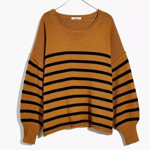 Madewell Conway Pullover Sweater Toffee Stripe